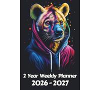 Hyena 2 Year Weekly Planner: 104 Week Sunday to Saturday Calendar | Gift For People Who Love Safari Animals, Wildlife Lovers | Ideal for ... and Busy Individuals | 6 x 9 Inches | v1
