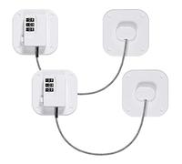 Hyesrtey 2 Piezas Cerraduras de Seguridad con contraseña digital, Candados para Frigorificos de Niños y Bebés, Cerradura Nevera, para Armarios, Neveras y Congeladores, adhesivo 3M (Blanco)