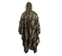 HYFAN Ghillie Suit Poncho Hojas 3D al Aire Libre Camuflaje Camo Capa del Cabo para Militares, CS, Caza en la Selva, Paintball, Airsoft, Fotografía de Vida Silvestre (tamaño Libre)
