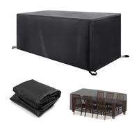 HYFBH Funda Muebles Exterior Impermeable, 200x130x90cm/LxWxH Funda Mesa Jardin, 420D Oxford Funda Protectora Muebles Jardin, al Aire Libre, Patio, Rectangular Funda para Sofa de Esquina