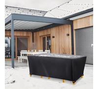 HYFBH Funda para Mesa de Jardin, 210x100x90cm/LxWxH Fundas Exterior Muebles Jardin Cubierta Oxford 420D, Sistente Al Invierno,Funda Impermeable, Funda Sofa Jardín Exterior para Muebles de Jardín