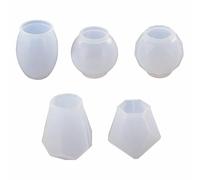 HYFEUOKF 5 uds DIY tapón de Botella de Vino Molde de epoxi de Cristal, Molde de Silicona de tapón, Molde de fundición de Resina de tapón de Botella de Vino Personalizado