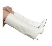 HYFEUOKF Botas altas hasta la rodilla modernas for mujer, con punta puntiaguda y plisadas, estilo occidental, zapatos largos de tacón for mujer(WHITE,37)