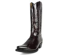HYFEUOKF Botas vaqueras de media caña for hombre y mujer, estilo punk, gótico, puntiagudas, estilo retro, negras, tallas grandes 35-48.(Color 02,46)