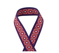 HYFEUOKF Cintas de Jacquard de 1, 2 y 5 Yardas y 38 mm con diseño de Rayas Multicolores for Manualidades, Correas de poliéster, decoración de Estilo étnico, Cinta de Nailon(13,2yards)