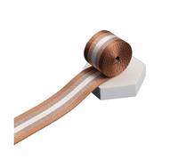 HYFEUOKF Cintas de Jacquard Estampadas de 1, 2 y 5 Yardas y 38 mm con diseño de Rayas Multicolores for Bolsos, Accesorios de Costura y Manualidades(Orange,1yard)