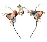 HYFEUOKF Diadema de flores de cuento de hadas for mujeres y niñas, accesorios de fiesta y Festival con aro de pelo de árbol Retro