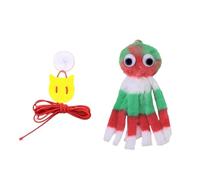 HYFEUOKF Juguete Colgante for Gatos con Forma de Pulpo y Sonido for aliviar el aburrimiento y estimular a tu Mascota. Incluye una Cuerda elástica de Peluche for Jugar con Ella.(Color1)