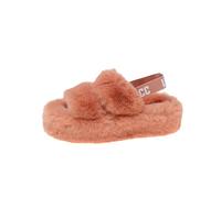 HYFEUOKF Pantuflas peludas for mujer for invierno, sandalias cálidas for interiores, elegantes y esponjosas, con punta abierta, zapatos de piso(Orange,39)
