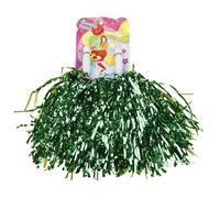 HYFEUOKF Pompones de Animadora metálicos Resistentes a la decoloración, Aptos for Bailar, Deportes de Equipo, 1 par(Green)