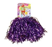 HYFEUOKF Pompones de Animadora metálicos Resistentes a la decoloración, Aptos for Bailar, Deportes de Equipo, 1 par(Purple)