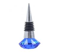 HYFEUOKF Tapón de Botella de Vino Reutilizable a Prueba de Fugas de Silicona de Metal de Cristal sellador de Botellas tapón de Corcho tapón de Botella de Vino(Blue)