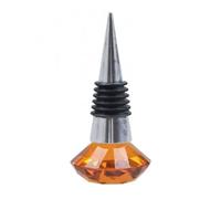 HYFEUOKF Tapón de Botella de Vino Reutilizable a Prueba de Fugas de Silicona de Metal de Cristal sellador de Botellas tapón de Corcho tapón de Botella de Vino(Amber)