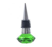 HYFEUOKF Tapón de Botella de Vino Reutilizable a Prueba de Fugas de Silicona de Metal de Cristal sellador de Botellas tapón de Corcho tapón de Botella de Vino(Green)