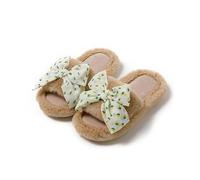 HYFEUOKF Zapatillas de invierno for mujer, plataforma de tacón, suaves y cálidas, for interior, con punta abierta, zapatillas de casa mullidas(B-4,40-41)