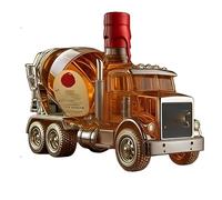 HYFZXWX Decantador de Whisky de 320 ml con Diseño de Camión Hormigonera, Decantador Escultura 3D, Botella Creativa de Vidrio para Whisky y Vino, Decantador Decorativo para Bar decantador/A/10.5x6.5x15