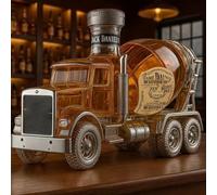 HYFZXWX Decantador de Whisky de 320 ml con Diseño de Camión Hormigonera, Decantador Escultura 3D, Botella Creativa de Vidrio para Whisky y Vino, Decantador Decorativo para Bar decantador/D/10.5x6.5x1