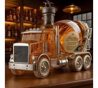 HYFZXWX Decantador de Whisky de 320 ml con Diseño de Camión Hormigonera, Decantador Escultura 3D, Botella Creativa de Vidrio para Whisky y Vino, Decantador Decorativo para Bar decantador/C/10.5x6.5x15