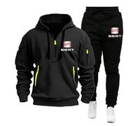 HYFZXWX Hombres/mujeres Se-at algodón sudadera con capucha pantalones traje ropa deportiva clásica ropa casual para correr chándal/a3/L