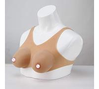 HYFZXWX Placas mamarias de silicona con relleno de algodón elástico Formas de senos falsos para travestis Drag Queens Mastectomía Transgénero Elevado/Skin/A