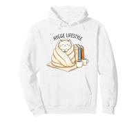 Hygge Lifestyle Cozy Cat Books Café Lectura Estética Sudadera con Capucha