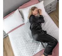 Hygge Sheets® - Almohadillas de cama orgánicas lavables para incontinencia para adultos y niños, 100 % impermeables, reutilizables, rayón derivado del bambú, tamaño California King