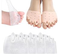 Hyggear Hyggear - Separadores de dedos de silicona Hyggear, 2/4 pares de separadores de dedos Hyggear, almohadillas transpirables suaves para mujer (transparentes)