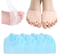 Hyggear Hyggear - Separadores de dedos de silicona Hyggear, 2/4 pares de separadores de dedos Hyggear, almohadillas transpirables y suaves para mujer (azul)