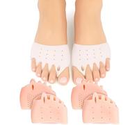 Hyggear Separadores de dedos de silicona-2025 Nuevos Separadores de dedos Hyggear para dedos superpuestos Corrector de pies, Separadores de dedos suaves y transpirables para hombres y mujeres (Beige)