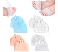 Hyggear - Separadores de dedos de silicona para mujer, corrector de juanetes, separadores de dedos de silicona para realinear los dedos torcidos, espaciadores antideslizantes para dedos superpuestos