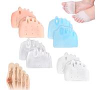 Hyggear Separadores de dedos de silicona para mujer, separadores de dedos Hygear para mujer, corrector de juanetes, separadores de dedos Hyggear para mujer, separadores de dedos para mujer, 4 pares de