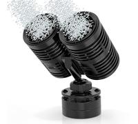 hygger 8000LPH Double Head Bomba de Flujo para Acuario, 14W Bomba de Circulación con Base de Succión Magnética Potente, 360 Grados Cabezal Wave Maker para Acuarios de 227-568L Agua