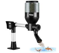 Hygger Alimentador Automático,Large Programable Dispensador Automático de Comida para Peces con LCD Display Controller,5.5 litros Alimentador Automatico Peces Pond Feeder for Weekend Holiday