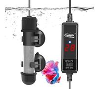 Hygger Calentador de Acuario Mini Calentador de Tanque de Peces, Calentador de Vidrio Sumergible, Controlador de Temperatura Ajustable 15-34 ℃, Mini Varilla de calefacción de Acuario (100W)
