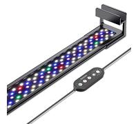 Hygger Clip On Iluminación para Acuario,Luz Acuario Plantado,48W 24/7 Ciclo de Luz Acuario LED con Espectro Completo con Monitor, 7 Colores,Temporizador Ajustable,3 Modos para Tanque de 120-132cm