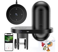hygger Dispensador automático de alimentos para peces con WiFi, para acuario con control de aplicación, alimentador automático con cámara, 230 ml, gran capacidad, USB, dispensador de alimentos para