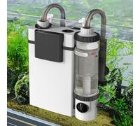 hygger Filtro silencioso para acuario de 15 a 40 galones, filtro de tanque pequeño con barra de pulverización de skimmer de superficie, 3 almohadillas de hilo dental, flujo ajustable, fácil cambio de