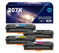 Hyggetech 207X Toner con Chip Compatible de Repuesto para HP 207X 207A Multipack (W2210X W2211X W2212X W2213X) para HP Color LaserJet Pro M255dw M282nw M283fdn M255nw M282 M283