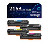 Hyggetech 216A Toner con Chip Compatible con 216A Toner Set W2410A W2411A W2412A W2413A para Color Laserjet Pro MFP M183fw M182nw M182n M155a M155nw M183 M182 M155 BK/C/M/Y