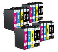 Hyggetech Cartuchos de Tinta 16XL como Repuesto para Epson 16XL Cartuchos de Tinta compatibles con Epson Workforce WF-2760 WF-2750 WF-2660 WF-2630 WF2750 WF2630 WF2530 WF2510 WF 2750 (20 Unidades)