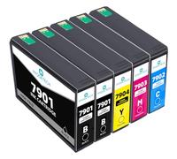Hyggetech Cartuchos de Tinta compatibles con Epson 79XL T7901 T7902 T7903 T7904 Epson Workforce Pro WF-5110DW WF-5190DW WF-5190DW WF-5690DWF WF-5690DWF WF-4630DWF WF-4630DWF WF-4640DTWF WF-5620DW
