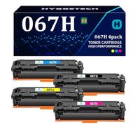 Hyggetech Toner 067H 067 con Chip Compatible con Canon Toner 067 067H para i-SENSYS MF655CDW MF657CDW LBP631CW LBP633CDW MF651CW (Negro Cian Amarillo Magenta, 4-Pack)