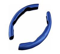 HYGGLY 2 Piezas Coche Fundas Volante para Volvo XC60 NE XC90 C30 C70 V40 V60 V90, Antideslizante Transpirable Cubierta del Volante Segmentado Fibra De Carbón Accesorio,Blue1
