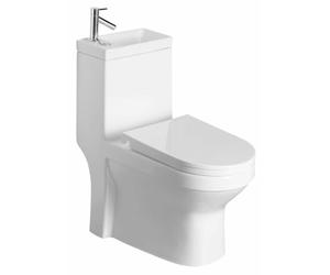 HYGIE - Inodoro combinado con lavabo, salida vertical y horizontal, color blanco