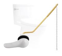 Hygie Rinse Kit de repuesto universal de manija de inodoro de montaje lateral compatible con American Standard/Glacier Bay/Gerber, manija de descarga de inodoro con cadena de solapa, cromo