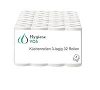 Hygiene VOS 32 rollos de papel de cocina, 3 capas, 8 x 4 rollos, 32 x 50 hojas