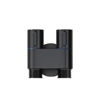 Hygienic shower toilet bidet sprayer shower head double outlet angle valve wall-mounted double outlet bidet toilet accessories(Black-dual control)