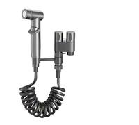 Hygienic shower toilet bidet sprayer shower head double outlet angle valve wall-mounted double outlet bidet toilet accessories(Silver suit)