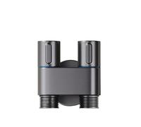 Hygienic shower toilet bidet sprayer shower head double outlet angle valve wall-mounted double outlet bidet toilet accessories(Gun Gray-Dual Contro)