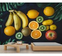 HYGIUID - Mural de frutas y naturaleza muerta, papel pintado de realismo natural, arte HD, decoración de fotos, sala de estar, sofá, fondo de TV, póster personalizado (no autoadhesivo)